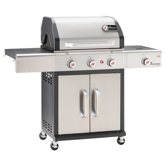 Landmann Triton maxX PTS 3.1 (rozsdamentes) Gázgrillkocsi / Grillező 12947-L
